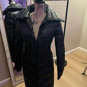 Vince Camuto Black Puffer Jacket with High Collar